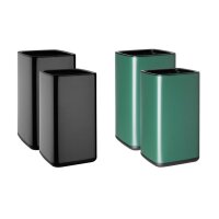 Bolero Quadrat Abfalleimer - schwarz - 10L - Kunststoff - Mülleimer