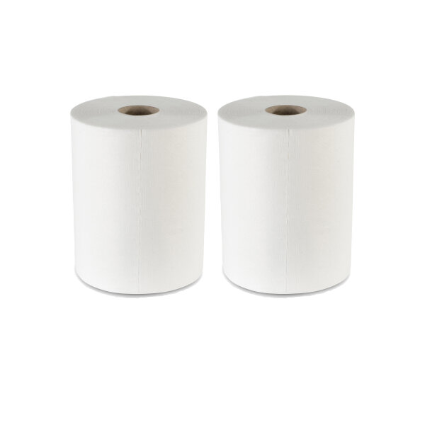 SemyTop Semy Classic Putztuchrolle - 32cm - weiß - 300 Blatt - 2 Rollen