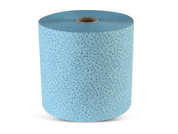 SemyTop Semy Profi Putztuchrolle 32 cm - blau - 500 Blatt - 1 Rolle Putztücher