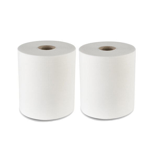 SemyTop Semy Pulp Putztuchrolle - 29 cm - weiß - 300 Blatt - 2 Rollen Putztücher