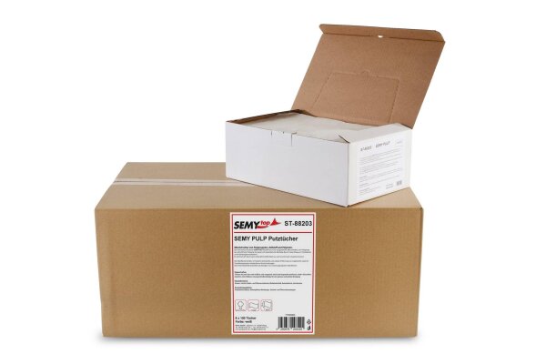 SemyTop Semy Pulp Tuch in Spenderbox - 29 x 38cm - 6 x 100 Putztücher