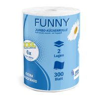 Funny Jumbo Küchenrollen - 2-lagig - a 300 Blatt -...