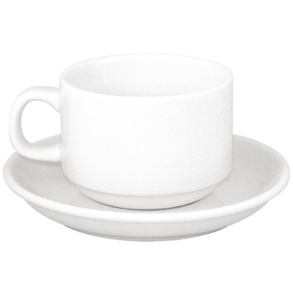 Athena Hotelware Kombiset Kaffeetassen 20cl mit Untertassen (48 Stück)