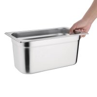 Vogue Edelstahl Gastronormschale Set 2x 1/3 + 2x 1/6 Mit Deckeln