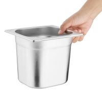 Vogue Edelstahl Gastronormschale Set 2x 1/3 + 2x 1/6 Mit Deckeln