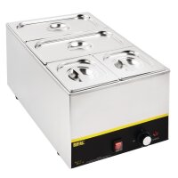 Vogue Edelstahl Gastronormschale Set 2x 1/3 + 2x 1/6 Mit Deckeln