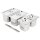 Vogue Edelstahl Gastronormschale Set 2x 1/3 + 2x 1/6 Mit Deckeln