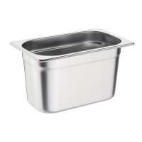Vogue Edelstahl Gastronorm Behälter Set 4 x 1/4 mit...