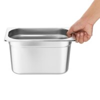 Vogue Edelstahl Gastronorm Behälter Set 4 x 1/4 mit Deckel