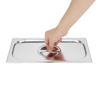 Vogue Edelstahl Gastronorm Schalen Set 1/3 und 4 x 1/6 mit Deckeln