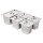 Vogue Edelstahl Gastronorm Schalen Set 1/3 und 4 x 1/6 mit Deckeln