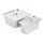 Vogue Edelstahl Gastronorm Schalen Set 1/3 und 2/3 mit Deckeln