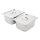 Vogue Edelstahl Gastronorm Schalen Set 2 x 1/2 mit Deckeln
