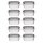 Vogue GN-Behälter Set - 10x GN1/4 - 100mm - Edelstahl - 10 Behälter