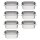 Vogue GN-Behälter Set - 7 x GN1/4 - 100mm - Edelstahl - 7 Behälter