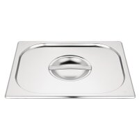 Vogue Edelstahl 1/2 Gastronorm Behälter mit Deckel - 4 Behälter