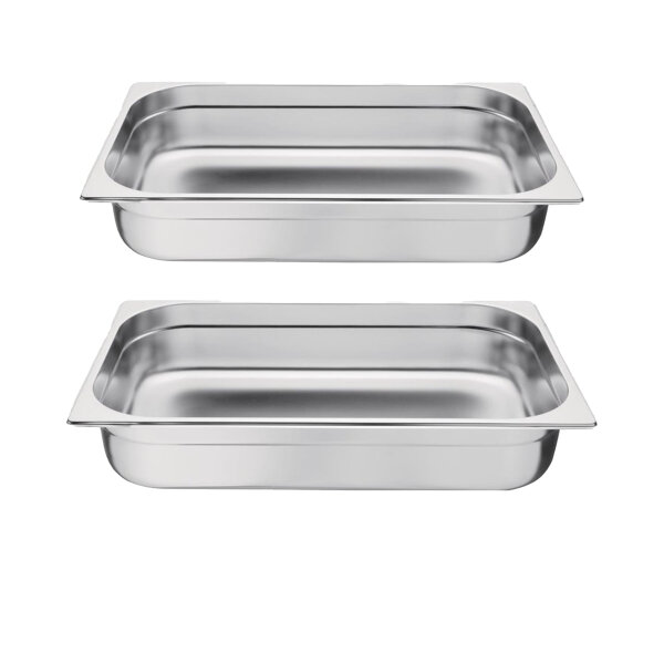 Vogue GN-Behälter GN1/1 - 10cm - 2 Behälter - Edelstahl