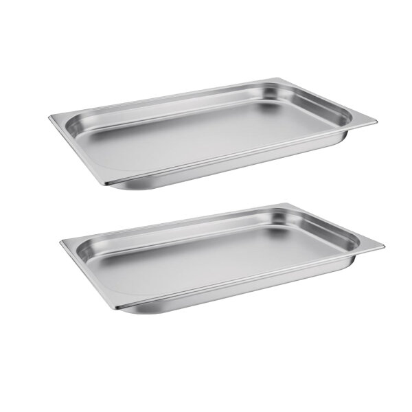 Vogue GN-Behälter GN1/1 - 4cm - 2 Behälter - Edelstahl