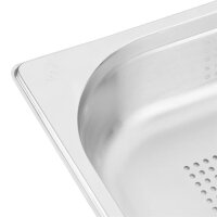 Vogue GN-Behälter GN1/1 - 6,5cm - 4 Behälter - Edelstahl gelocht