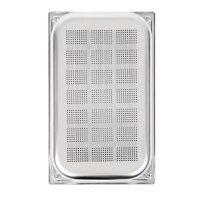 Vogue Strapazierfähiger GN-Behälter GN1/1 - 10cm - 2 Stück - Edelstahl gelocht