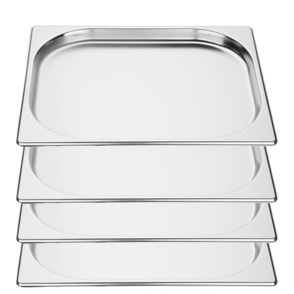 Vogue GN-Behälter GN1/2 - 2cm - 4 Behälter - Edelstahl