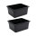 Vogue GN-Behälter GN1/2 - 15cm - 2 Behälter - Polycarbonat schwarz