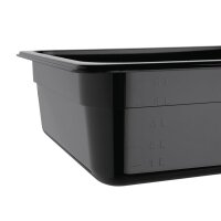 Vogue GN-Behälter GN1/2 - 10cm - 2 Behälter - Polycarbonat schwarz