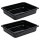 Vogue GN-Behälter GN1/2 - 6,5cm - 2 Behälter - Polycarbonat schwarz