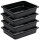 Vogue GN-Behälter GN1/2 - 6,5cm - 4 Behälter - Polycarbonat schwarz
