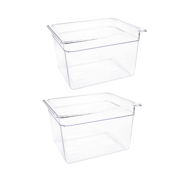 Vogue GN-Behälter GN1/2 - 20cm - 2 Behälter - Polycarbonat