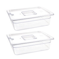 Vogue GN-Behälter GN1/2 mit Deckel - 10cm - 2...