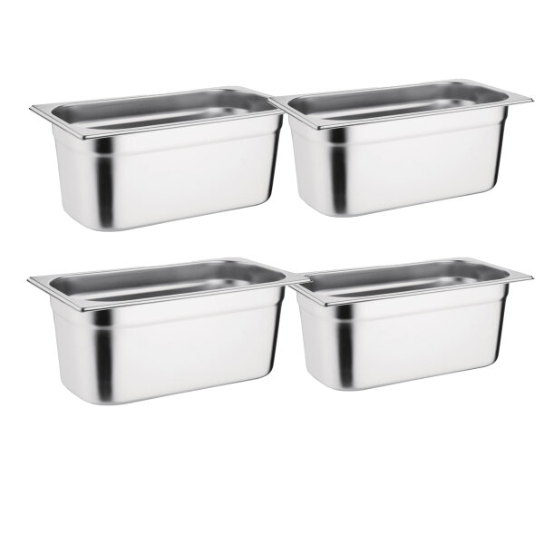 Vogue GN-Behälter GN1/3 - 10cm - 4 Behälter - Edelstahl