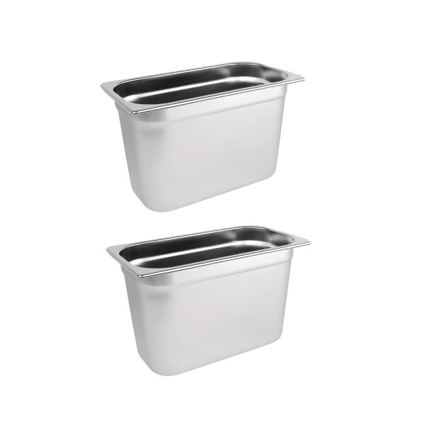 Vogue GN-Behälter GN1/3 - 20cm - 2 Behälter - Edelstahl