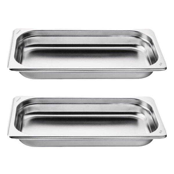 Vogue GN-Behälter GN1/3 - 4cm - 2 Behälter - Edelstahl