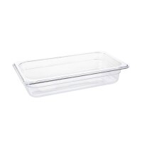 Vogue GN-Behälter GN1/3 mit Deckel - 6,5cm - 4 Behälter - Polycarbonat