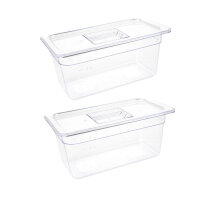 Vogue GN-Behälter GN1/3 mit Deckel - 15cm - 2...