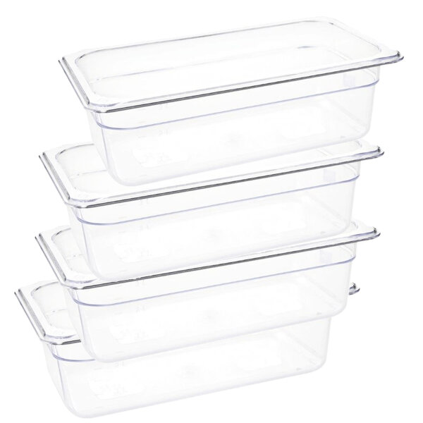 Vogue GN-Behälter GN1/3 - 10cm - 4 Behälter - Polycarbonat