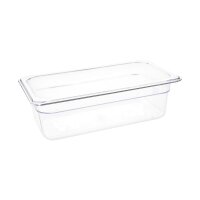 Vogue GN-Behälter GN1/3 mit Deckel - 10cm - 4 Behälter - Polycarbonat