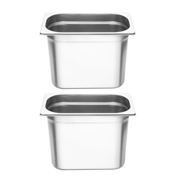 Vogue GN-Behälter GN1/4 - 20cm - 2 Behälter - Edelstahl