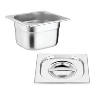 Vogue GN-Behälter GN1/6 mit Deckel - 10cm - 12...