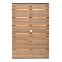 Bolero Stahl- und Akazienholzstühle mit Armlehnen + 1 Tisch 120x80cm - 1 Set