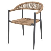Bolero Eden PE Twist Rattan Outdoor Armlehnstuhl Natur -...