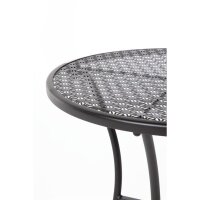 Bolero Steel Outdoor Dining Set Schwarz Tisch und zwei Stühle - 1 Set