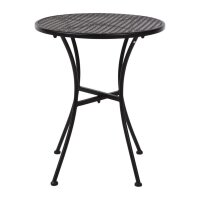 Bolero Steel Outdoor Dining Set Schwarz Tisch und zwei Stühle - 1 Set
