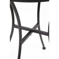Bolero Steel Outdoor Dining Set Schwarz Tisch und zwei Stühle - 1 Set