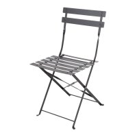 Bolero Steel Outdoor Dining Set Schwarz Tisch und zwei Stühle - 1 Set