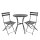 Bolero Steel Outdoor Dining Set Schwarz Tisch und zwei Stühle - 1 Set