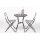 Bolero Steel Outdoor Dining Set Schwarz Tisch und zwei Stühle - 1 Set