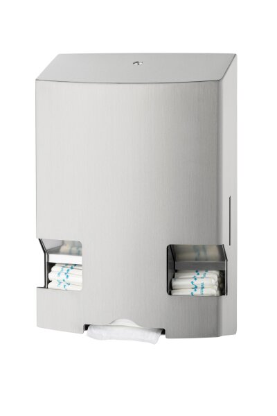 MediQo-line Tampon- und Bindenspender - incl. 900 Tampons+240 Binden - Edelstahl
