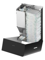 MediQo-line Tampon- und Bindenspender klein - Edelstahl schwarz - incl. Füllung